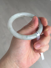 Load image into Gallery viewer, 54.8mm certified natural 100% natural Type A light green round cut jadeite jade bangle BP2-4990