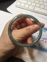 Load image into Gallery viewer, 59mm Certified Type A 100% Natural light green/blue/brown slim round cut Guatemala Jadeite bangle BS60-4618