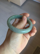 Load image into Gallery viewer, 57mm certified type A 100% Natural dark green gray Jadeite jade bangle PJ48-2857