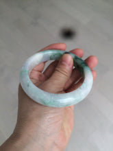 Load image into Gallery viewer, 57.7mm certificated Type A 100% Natural sunny green/white/purple Jadeite Jade bangle AY49-4128