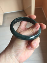 Load image into Gallery viewer, 61mm Certified Type A 100% Natural dark green/blue/gray/black Guatemala Jadeite bangle AZ145-6411