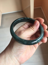 Load image into Gallery viewer, 61mm Certified Type A 100% Natural dark green/blue/gray/black Guatemala Jadeite bangle AZ145-6411