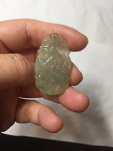 Load image into Gallery viewer, Type A 100% Natural Light Green gray (淡油冰)Jadeite Jade Horse Pendant PC233