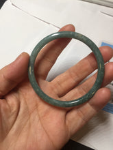 Load image into Gallery viewer, 53.2mm Certified Type A 100% Natural light green/blue slim round cut Guatemala Jadeite bangle BS61-4632