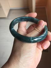 Load image into Gallery viewer, 60.8mm Certified Type A 100% Natural dark green/blue/gray/black Guatemala Jadeite bangle PB279-0687