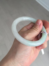 Load image into Gallery viewer, 54.8mm certified natural 100% natural Type A light green round cut jadeite jade bangle BP2-4990