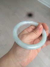 Load image into Gallery viewer, 55.5mm certified Type A 100% Natural light green/purple round cut Jadeite Jade bangle BK77-3787