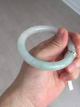 Load image into Gallery viewer, 54.8mm certified natural 100% natural Type A light green round cut jadeite jade bangle BP2-4990
