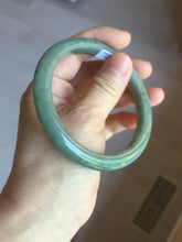 Load image into Gallery viewer, 61.2mm certified type A 100% Natural dark green gray Jadeite jade bangle PJ47-2858