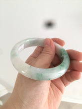Load image into Gallery viewer, 57.7mm certificated Type A 100% Natural sunny green/white/purple Jadeite Jade bangle AY49-4128
