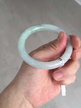 Load image into Gallery viewer, 54.8mm certified natural 100% natural Type A light green round cut jadeite jade bangle BP2-4990