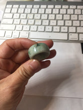 Load image into Gallery viewer, Size 10 3/4 100% natural type A sunny green light green white broad jadeite jade band ring thumb ring PC246-4