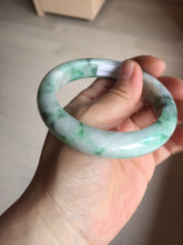 Load image into Gallery viewer, 57.7mm certified Type A 100% Natural sunny green white purple Jadeite Jade bangle BQ44-4138