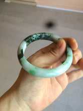 Load image into Gallery viewer, 56.3mm certified 100% natural Type A dark green/sunny green jadeite jade bangle K106-2835