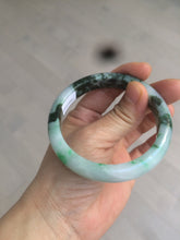Load image into Gallery viewer, 56.3mm certified 100% natural Type A dark green/sunny green jadeite jade bangle K106-2835
