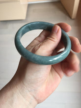 Load image into Gallery viewer, 61mm Certified Type A 100% Natural dark green/blue/gray/black Guatemala Jadeite bangle AZ144-6426