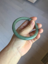 Load image into Gallery viewer, 61.2mm certified type A 100% Natural dark green gray Jadeite jade bangle PJ47-2858