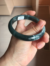 Load image into Gallery viewer, 60.8mm Certified Type A 100% Natural dark green/blue/gray/black Guatemala Jadeite bangle PB279-0687