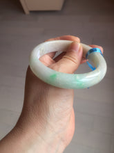 Load image into Gallery viewer, 56.8mm certificated Type A 100% Natural sunny green/white/brown Jadeite Jade bangle E48-3335