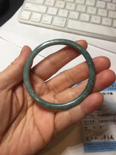 Load image into Gallery viewer, 53.2mm Certified Type A 100% Natural light green/blue slim round cut Guatemala Jadeite bangle BS61-4632
