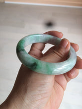 Load image into Gallery viewer, 56.4mm certificated Type A 100% Natural sunny green/white/purple Jadeite Jade bangle AY48-4133