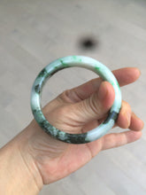 Load image into Gallery viewer, 56.3mm certified 100% natural Type A dark green/sunny green jadeite jade bangle K106-2835