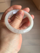 Load image into Gallery viewer, 52.5mm 100% natural certified icy watery light green/white/light purple jadeite jade bangle AU39-8148