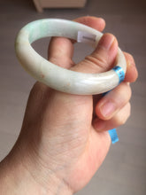 Load image into Gallery viewer, 56.8mm certificated Type A 100% Natural sunny green/white/brown Jadeite Jade bangle E48-3335