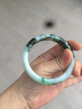 Load image into Gallery viewer, 56.3mm certified 100% natural Type A dark green/sunny green jadeite jade bangle K106-2835