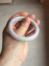 Load image into Gallery viewer, 54.5mm certified Type A 100% Natural sunny green purple white Jadeite Jade bangle BQ73-4931