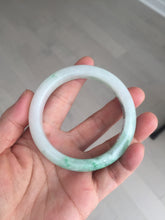 Load image into Gallery viewer, 56.1mm certified 100% natural icy watery light white/sunny green jadeite jade bangle BN71-3879