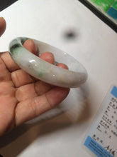 Load image into Gallery viewer, 57.7mm certified 100% natural type A watery green/white/purple jadeite jade bangle BF43-1475