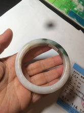 Load image into Gallery viewer, 57.7mm certified 100% natural type A watery green/white/purple jadeite jade bangle BF43-1475