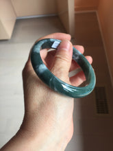 Load image into Gallery viewer, 60.6mm Certified Type A 100% Natural dark green/blue/gray/black Guatemala Jadeite bangle PB278-0712