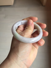 Load image into Gallery viewer, 54.5mm certified Type A 100% Natural sunny green purple white Jadeite Jade bangle BQ73-4931