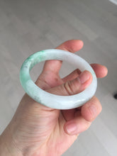 Load image into Gallery viewer, 56.1mm certified 100% natural icy watery light white/sunny green jadeite jade bangle BN71-3879