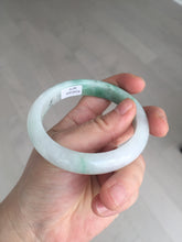 Load image into Gallery viewer, 56.1mm certified 100% natural icy watery light white/sunny green jadeite jade bangle BN71-3879