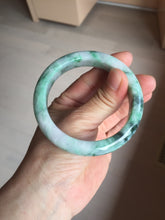 Load image into Gallery viewer, 54.5mm certified Type A 100% Natural sunny green white purple Jadeite Jade bangle BQ45-4132