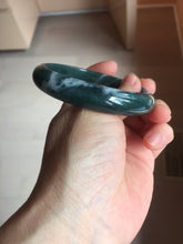 Load image into Gallery viewer, 60.6mm Certified Type A 100% Natural dark green/blue/gray/black Guatemala Jadeite bangle PB278-0712