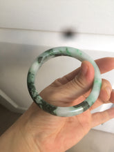 Load image into Gallery viewer, 56.3mm certified 100% natural Type A dark green/sunny green jadeite jade bangle K106-2835