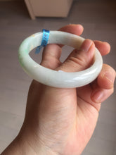 Load image into Gallery viewer, 56.8mm certificated Type A 100% Natural sunny green/white/brown Jadeite Jade bangle E48-3335