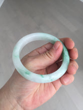 Load image into Gallery viewer, 56.1mm certified 100% natural icy watery light white/sunny green jadeite jade bangle BN71-3879