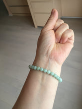 Load image into Gallery viewer, 6.3mm 100% natural type A green/white jadeite jade beads bracelet group BK104 added-on item