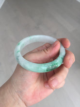 Load image into Gallery viewer, 56.1mm certified 100% natural icy watery light white/sunny green jadeite jade bangle BN71-3879