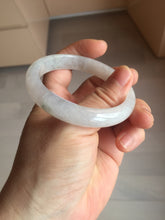 Load image into Gallery viewer, 52.5mm 100% natural certified icy watery light green/white/light purple jadeite jade bangle AU39-8148