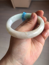 Load image into Gallery viewer, 56.8mm certificated Type A 100% Natural sunny green/white/brown Jadeite Jade bangle E48-3335