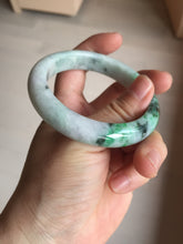Load image into Gallery viewer, 54.6mm certified Type A 100% Natural sunny green white purple Jadeite Jade bangle BQ46-4148