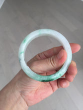 Load image into Gallery viewer, 56.1mm certified 100% natural icy watery light white/sunny green jadeite jade bangle BN71-3879