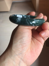 Load image into Gallery viewer, 60.6mm Certified Type A 100% Natural dark green/blue/gray/black Guatemala Jadeite bangle PB278-0712