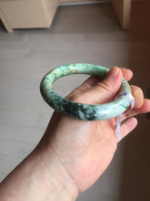 Load image into Gallery viewer, 58mm Certified Type A 100% Natural Sunny Green Brown with Green Floating Flowers round cut Jadeite Jade Bangle PC211-6216 58/11.3/10.6mm